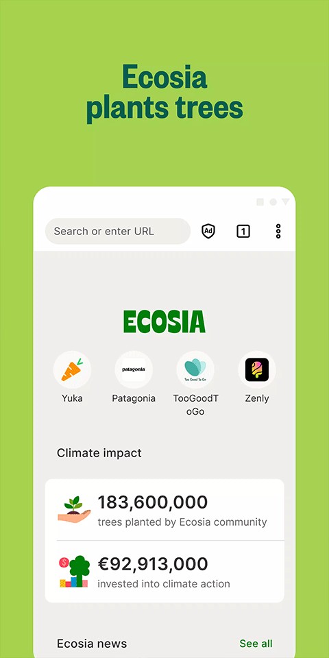 Ecosia浏览器截图1